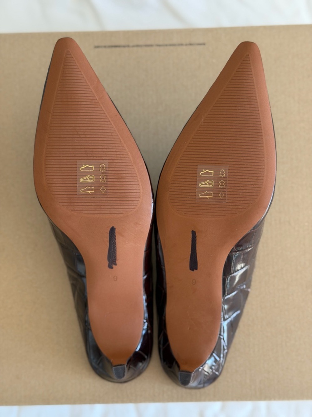 Madewell The Emilie Heeled Mule in Chocolate Raisin, Size 9 - Picture 10 of 10